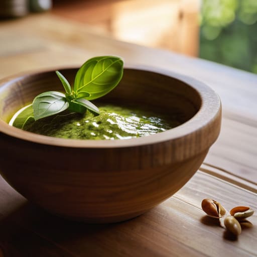 Making fresh pesto: The Final Toss.