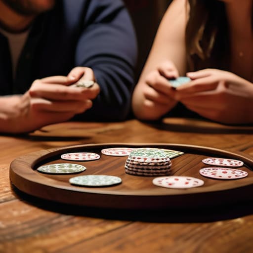 Friends enjoying fun Low-Stakes Poker Nights.