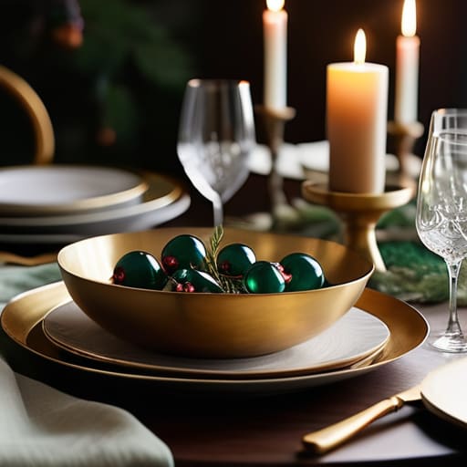 Curated holiday table setting: The Final Touch.